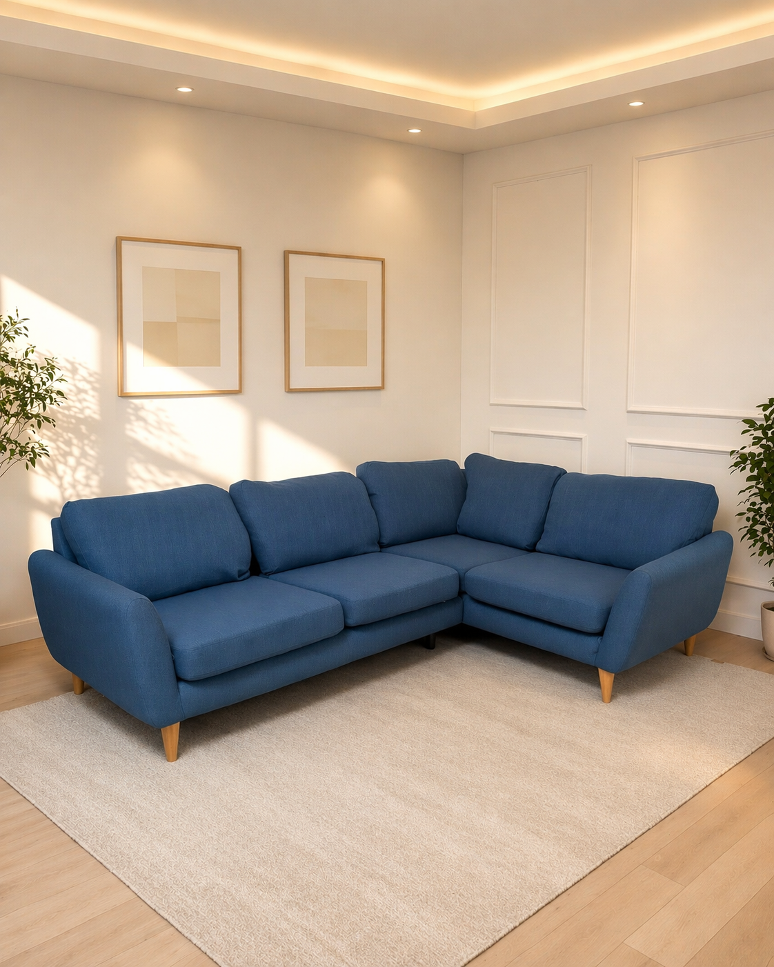 Blue Corner Sofa Manhattan Range