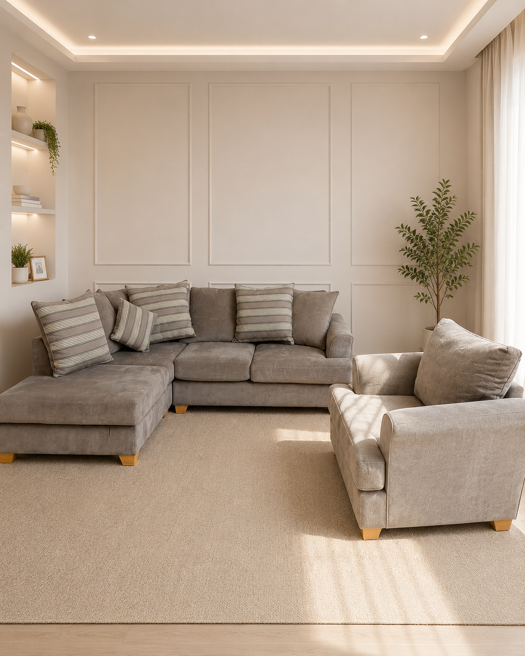 Layla Left-Hand Facing Sofa with Armchair