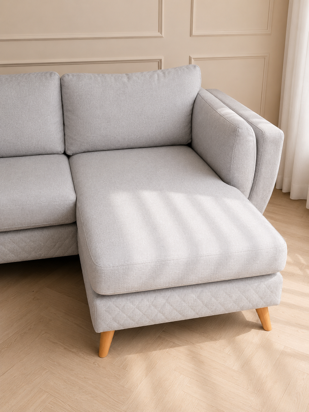Laura Two Seater Quilted L-Sofa