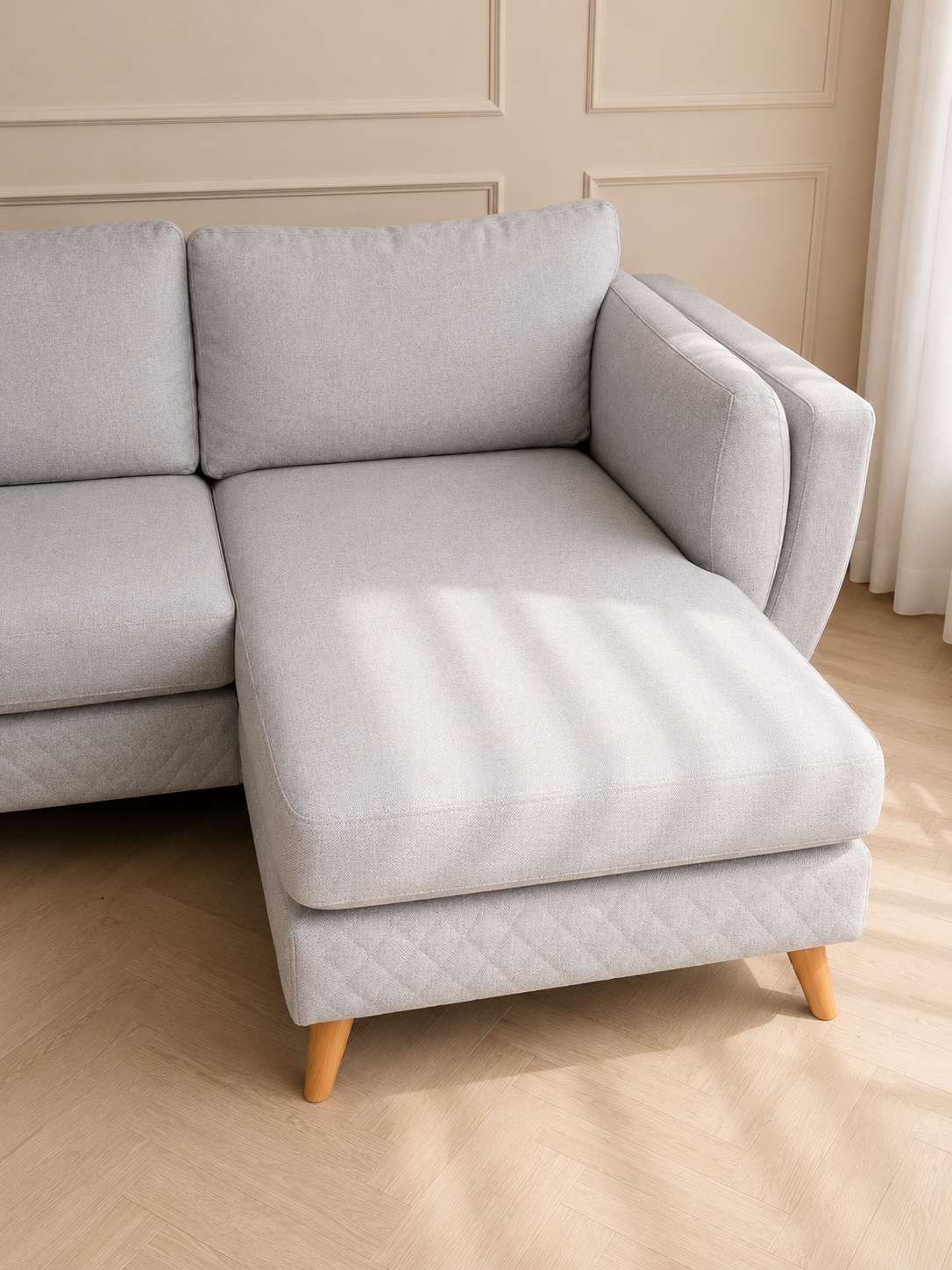 Laura Two Seater Quilted L-Sofa