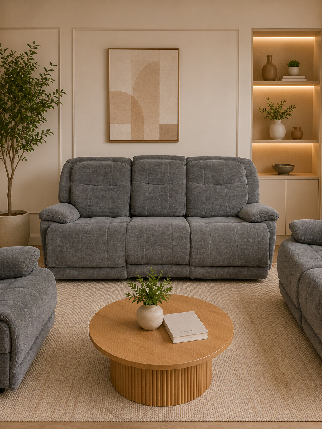 Tiegan Recliner Sofa set 3 + 2 + 1