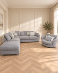 Rita corner sofa + footstool + swivel chair