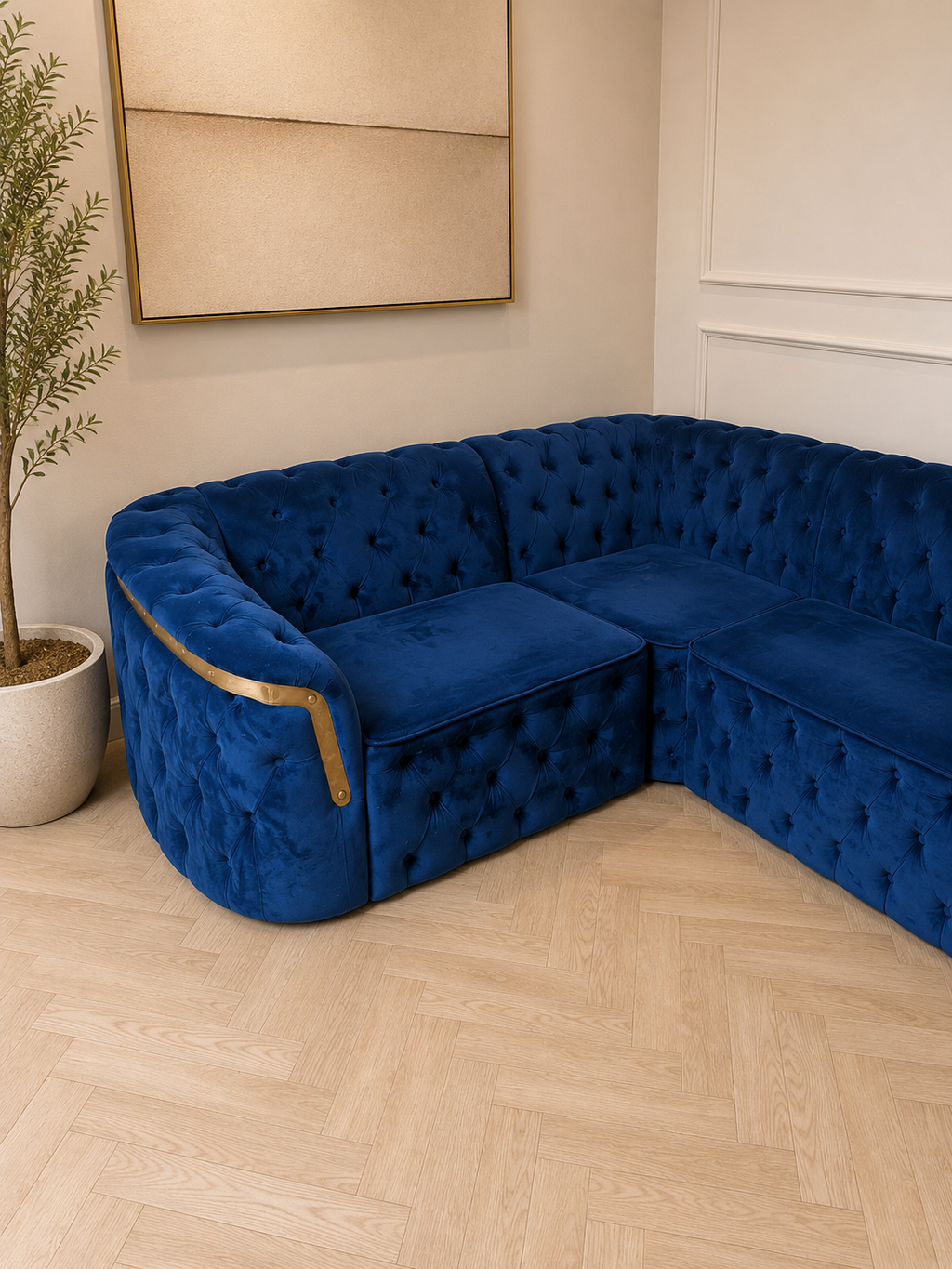 Bella Chesterfield Royal Blue Sofa