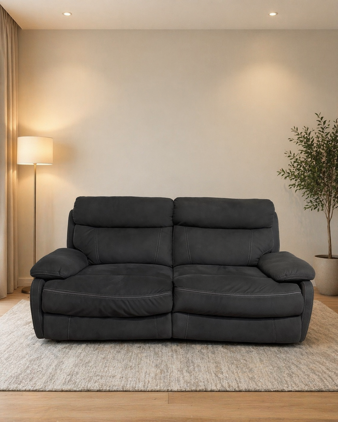 Luxury 3–4 Seater Power Recliner Sofa – Grey