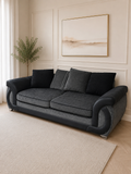 Grey / Black 4 Seater Sofa