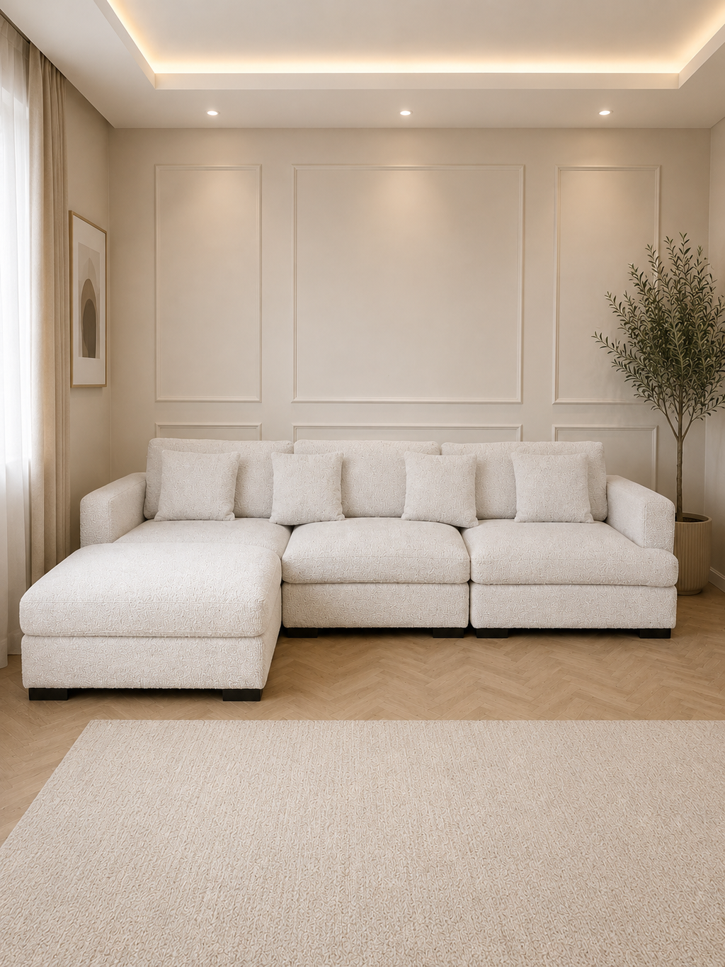 Silvia modular sofa Boucè fabric