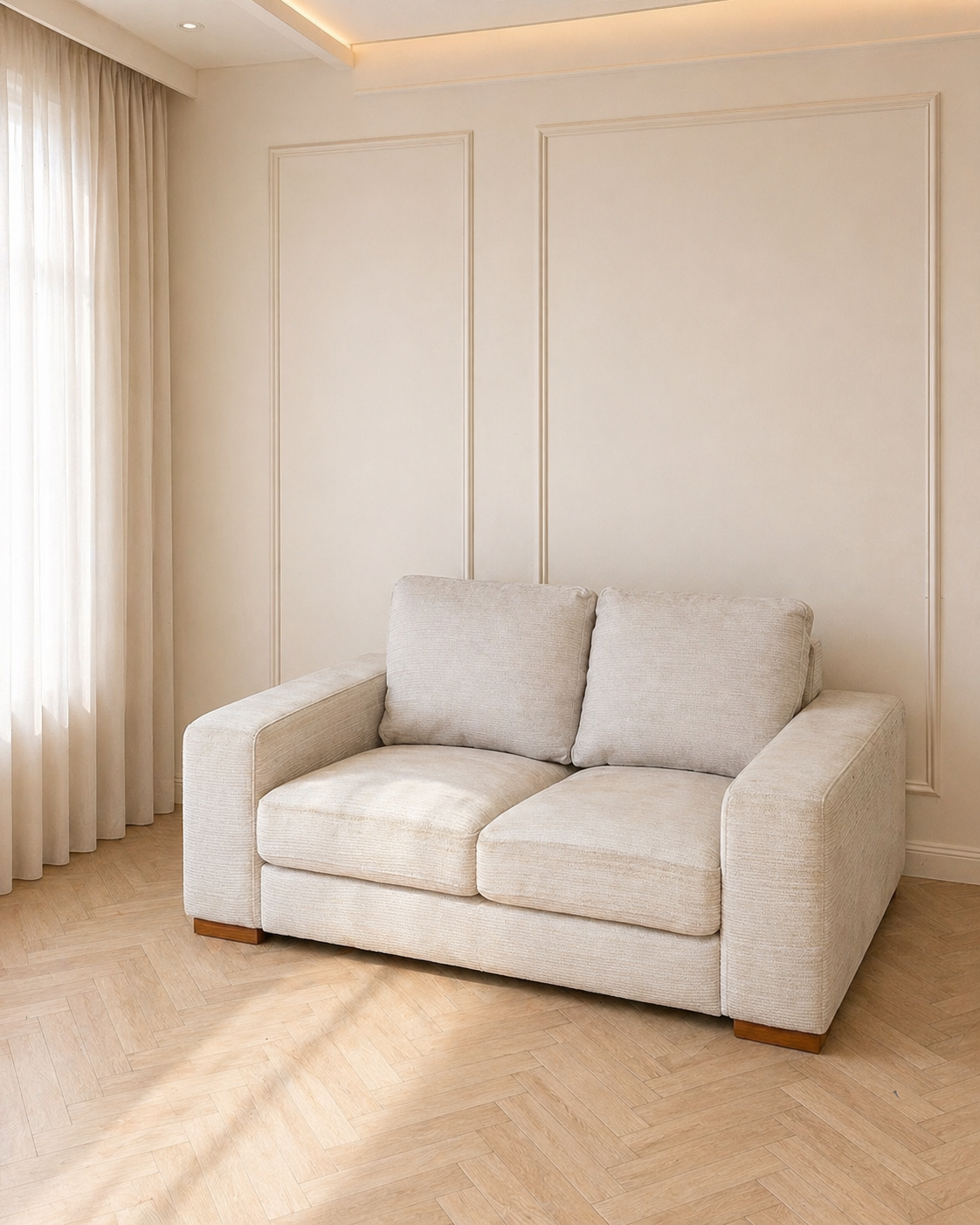 Cream 2-Seater Sofa