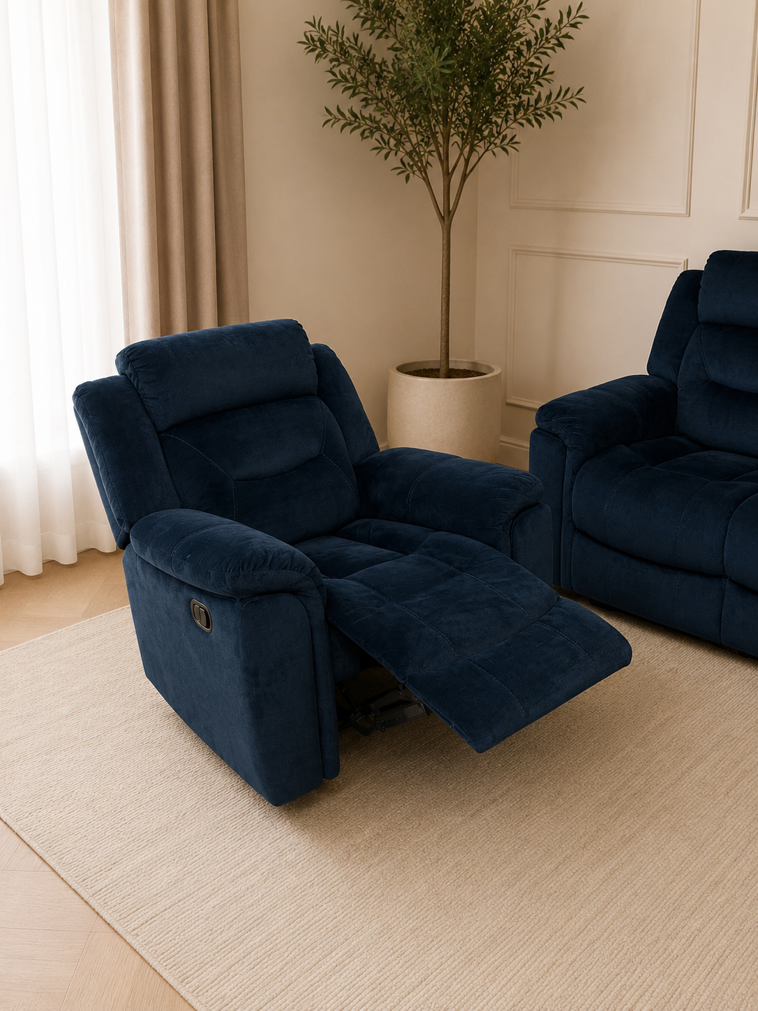 Dudley 3+1+1 Navy recliner set