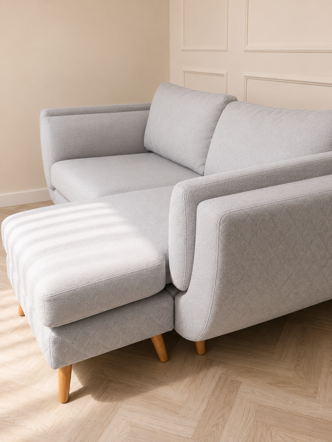 Laura Two Seater Quilted L-Sofa