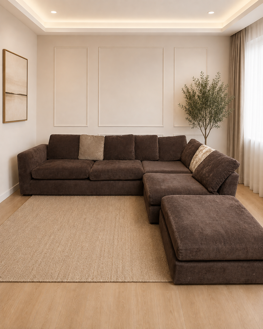 Oxford Corner Suite Brown ( Large )