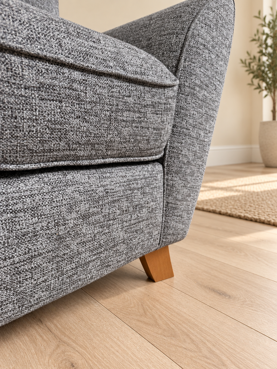 Denise 3 Seater Chaise & 2 Seater Sofa Set – Grey