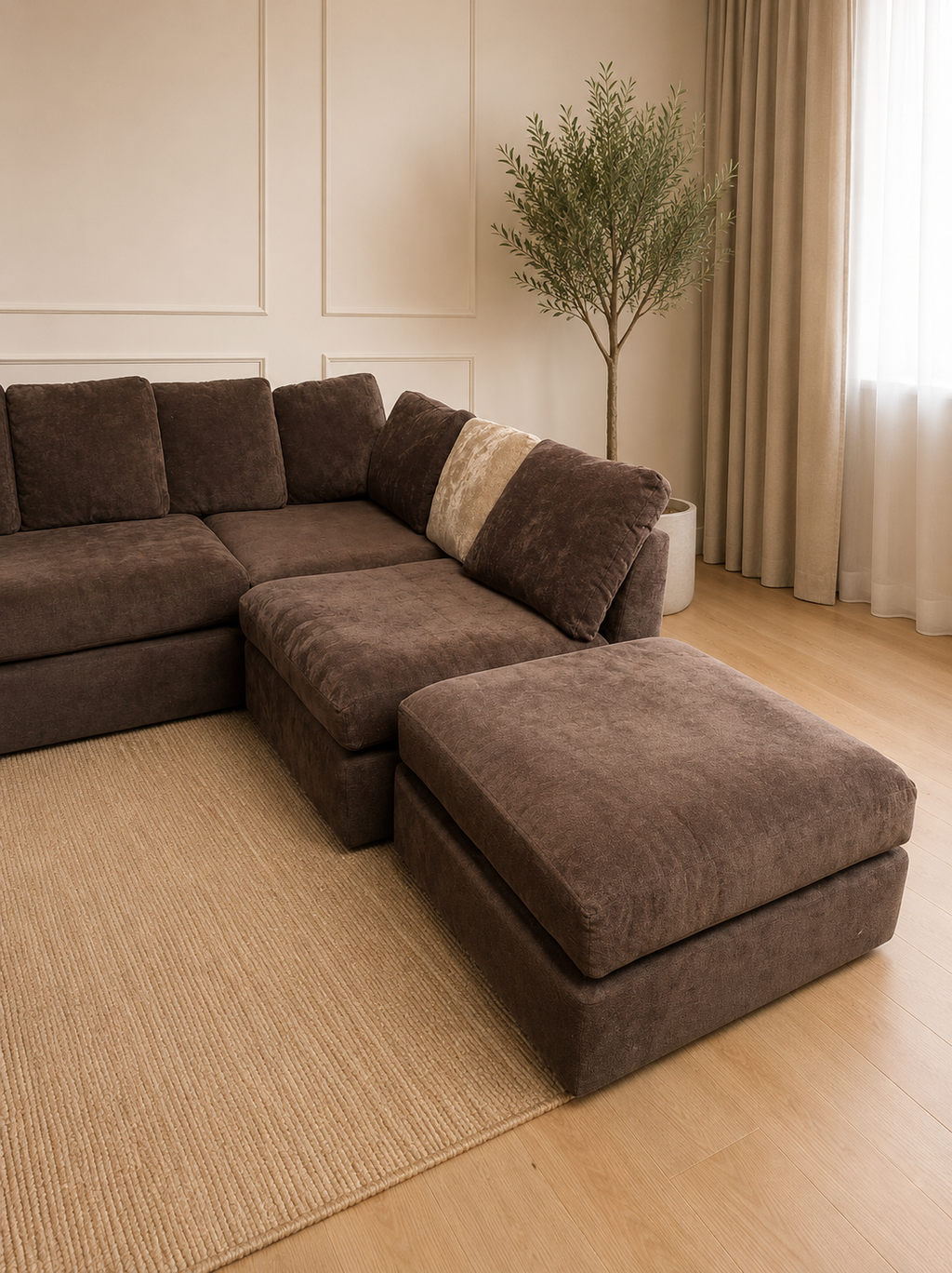 Oxford Corner Suite Brown ( Large )