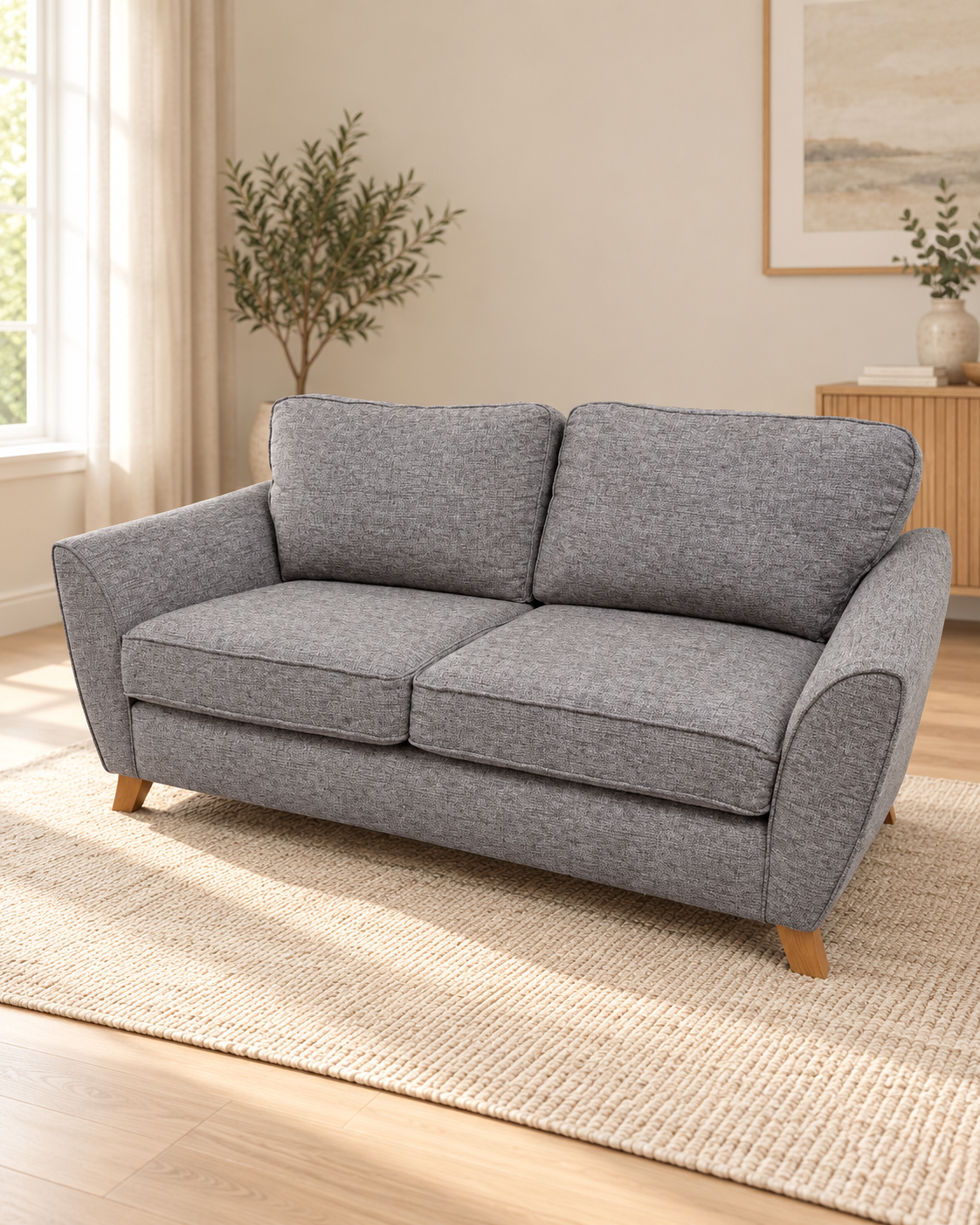 Denise 3 Seater Chaise & 2 Seater Sofa Set – Grey