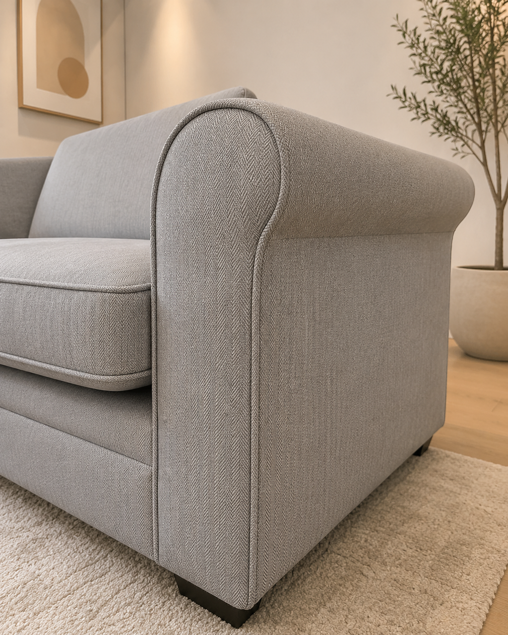 Ashley Modern Upholstered Sofa Set 4+1+1