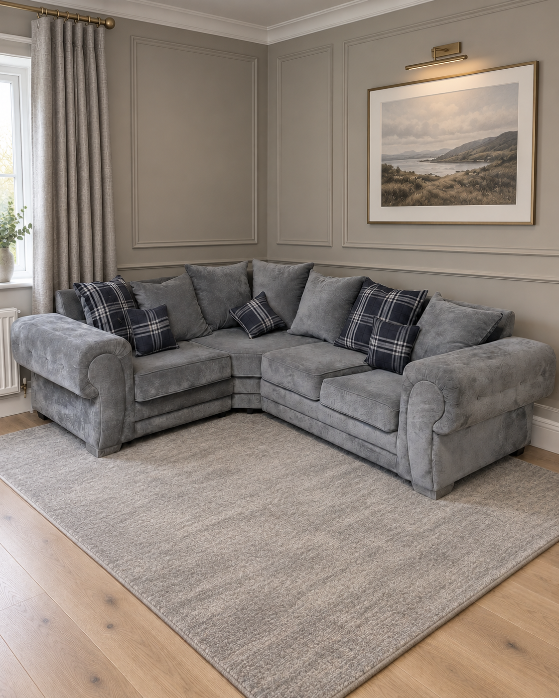 Verona grey corner suite