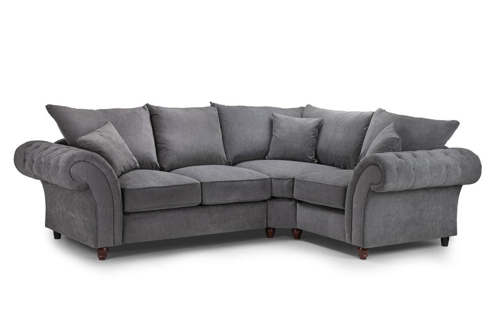 Willow Left-Hand Facing Corner Sofa Plush Grey