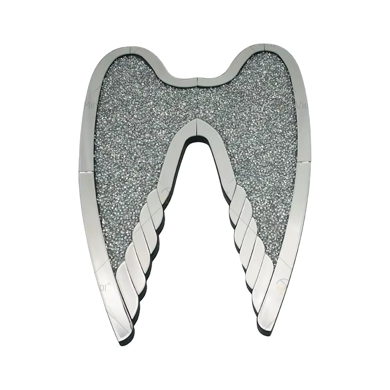 Mirrored Diamond Crushed Angel Wings