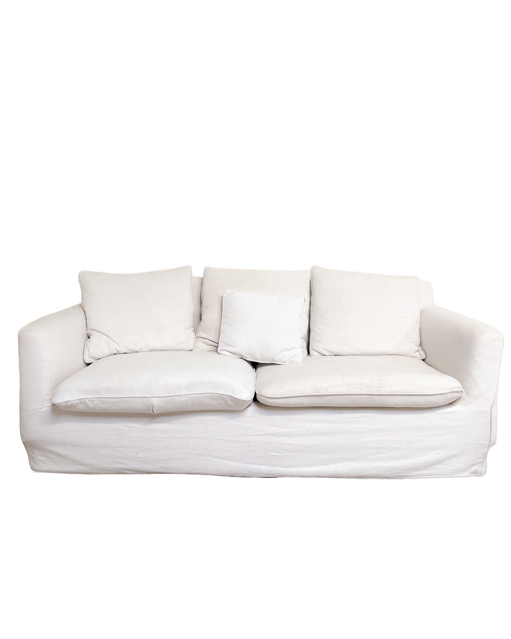 Modern Cream Linen - 2 Seater sofa