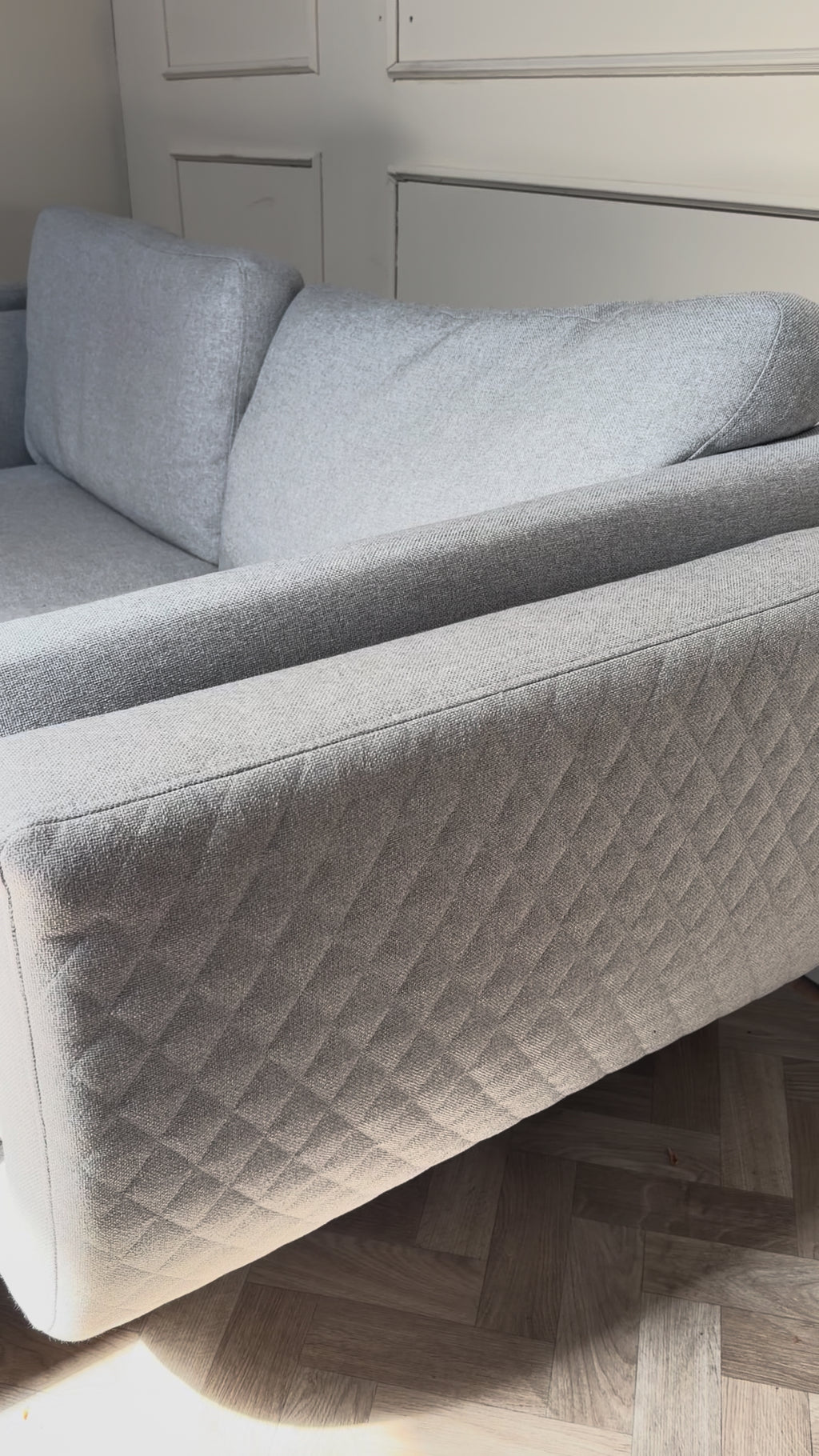 Laura Two Seater Quilted L-Sofa
