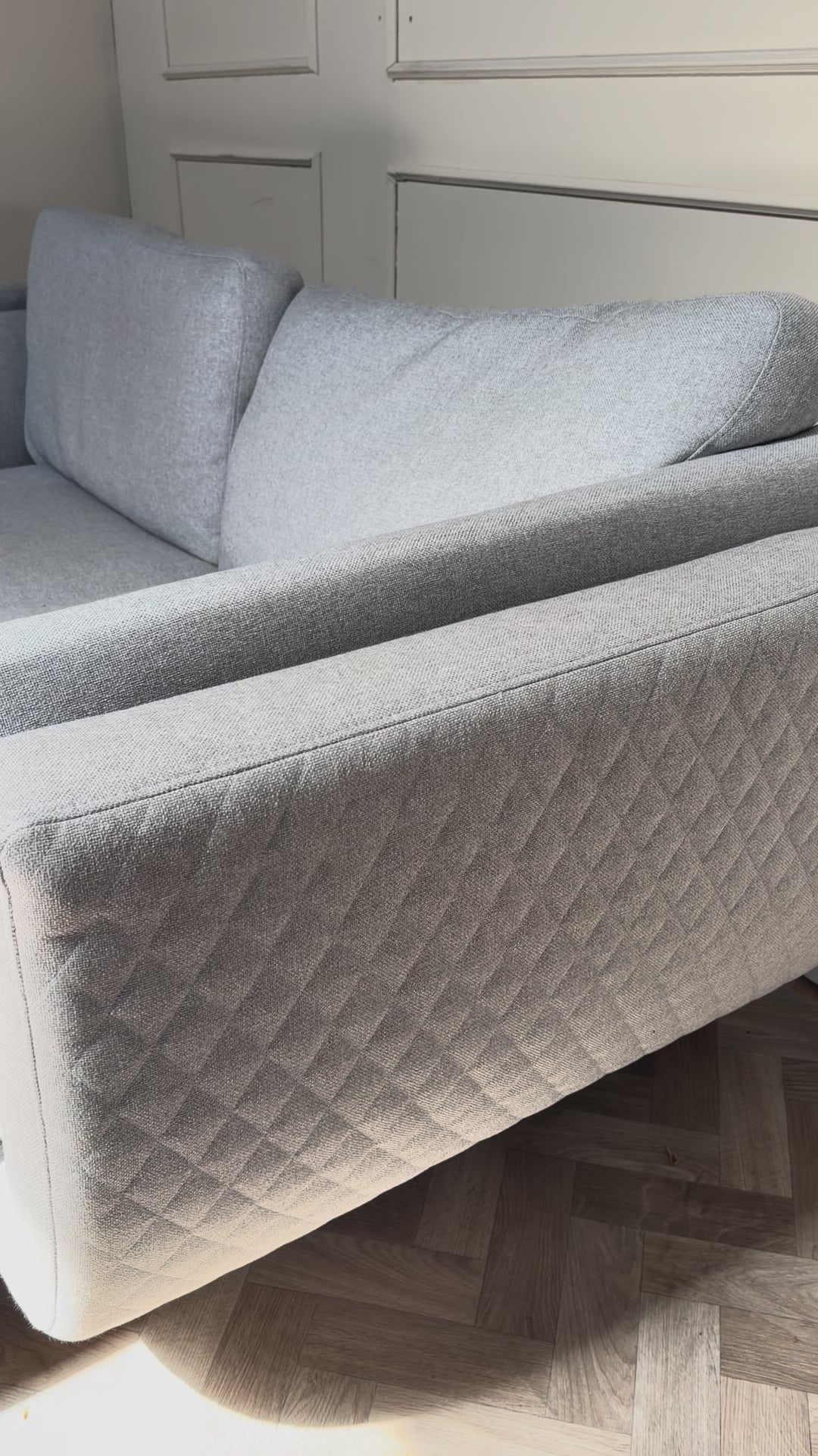 Laura Two Seater Quilted L-Sofa